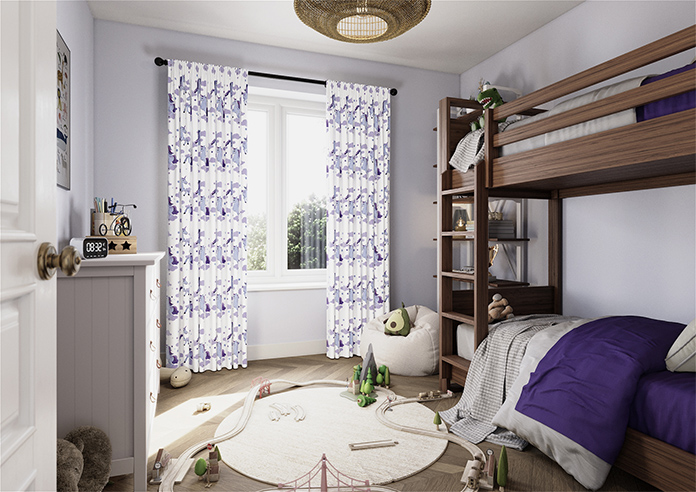 Unicorn Magic, Purple - Made to Measure Curtains - Image 7